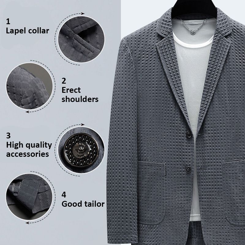 Saco Blazer Slim Fit Elástico para Hombre Ultraligero