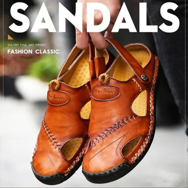 Sandalias de Piel Hechas a Mano para Hombre