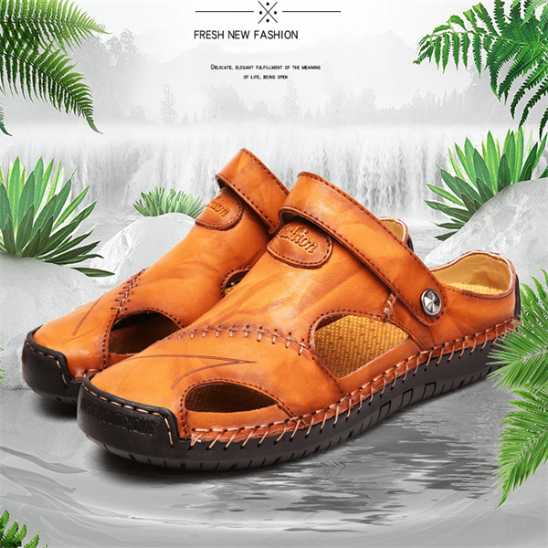 Sandalias de Piel Hechas a Mano para Hombre