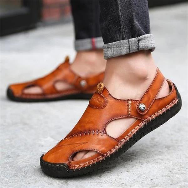 Sandalias de Piel Hechas a Mano para Hombre