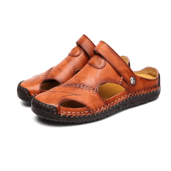 Sandalias de Piel Hechas a Mano para Hombre