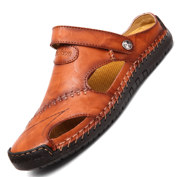 Sandalias de Piel Hechas a Mano para Hombre