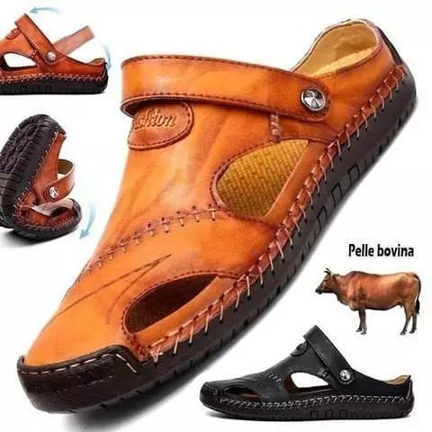 Sandalias de Piel Hechas a Mano para Hombre