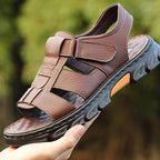 Sandalias de Piel para Hombre con Plantilla de Masaje