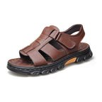 Sandalias de Piel para Hombre con Plantilla de Masaje