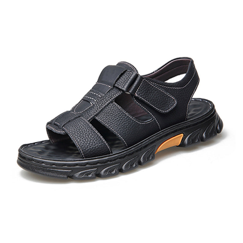 Sandalias de Piel para Hombre con Plantilla de Masaje