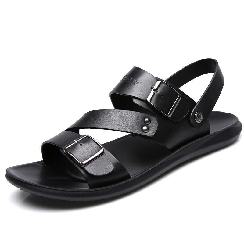 Sandalias de Piel para Hombre Punta Abierta