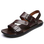 Sandalias de Piel para Hombre Punta Abierta
