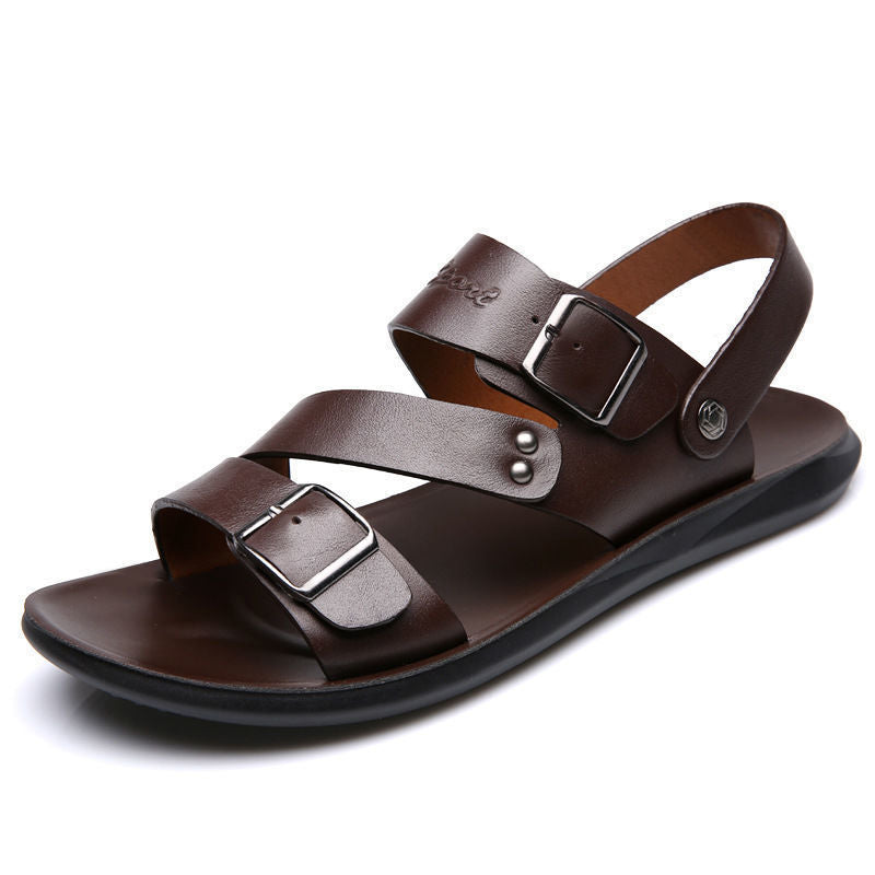 Sandalias de Piel para Hombre Punta Abierta