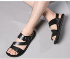 Sandalias de Piel para Hombre Punta Abierta