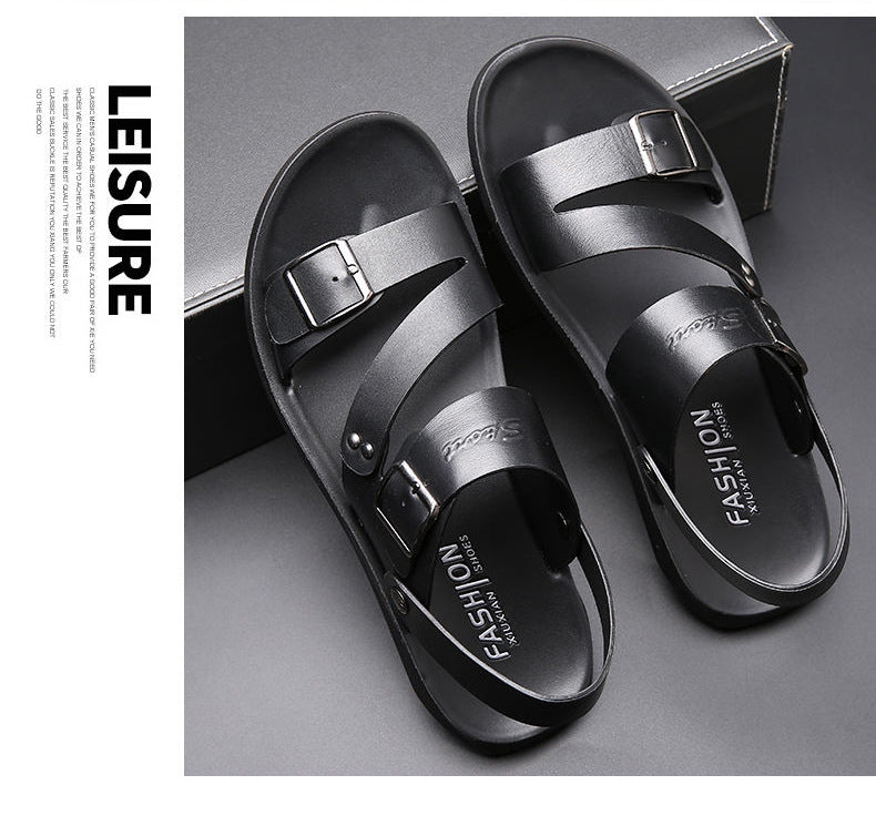 Sandalias de Piel para Hombre Punta Abierta