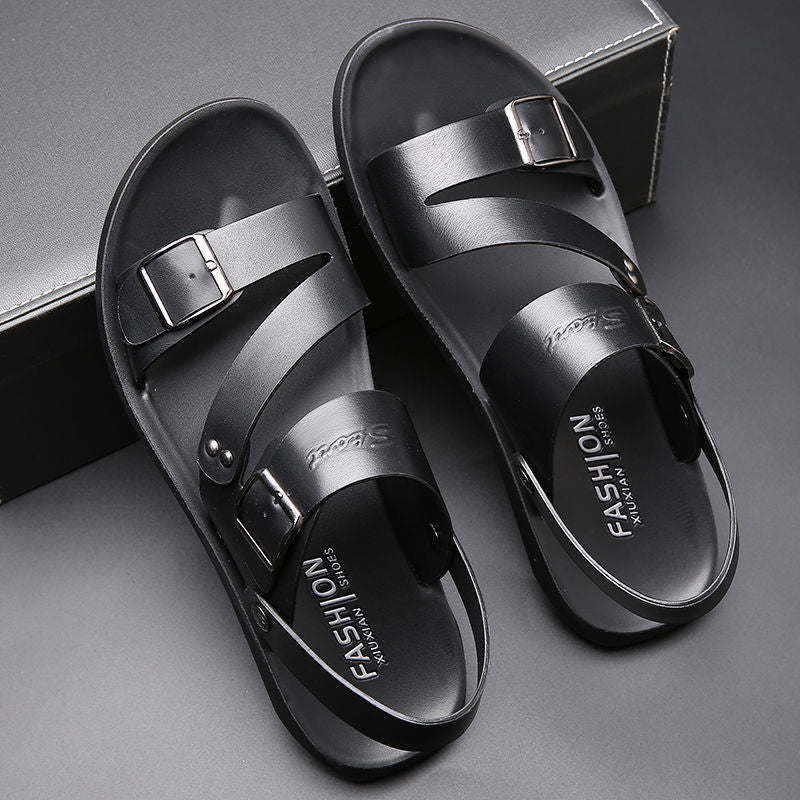 Sandalias de Piel para Hombre Punta Abierta