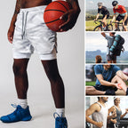 Short Deportivo Doble Capa para Hombre con Bolsillos