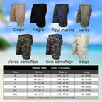 Shorts Cargo de Senderismo para Hombre Cintura Elástica