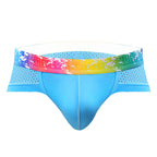 Slips de Malla para Hombre Talle Bajo con Ribete de Color