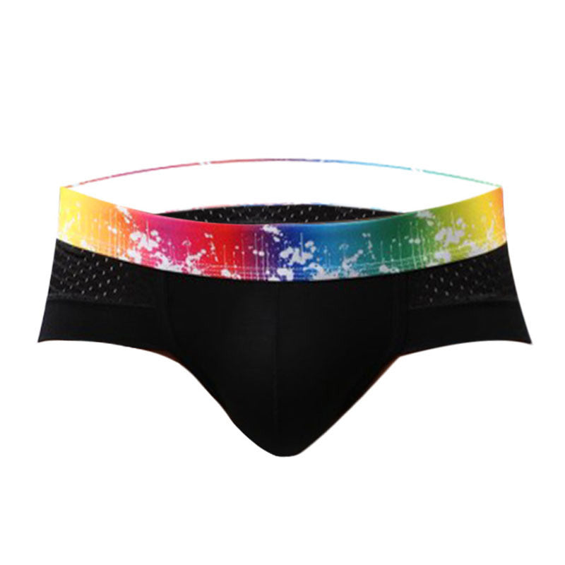 Slips de Malla para Hombre Talle Bajo con Ribete de Color