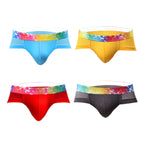 Slips de Malla para Hombre Talle Bajo con Ribete de Color