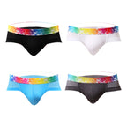 Slips de Malla para Hombre Talle Bajo con Ribete de Color