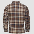 Sobrecamisa de Franela a Cuadros con Forro Sherpa para Hombre