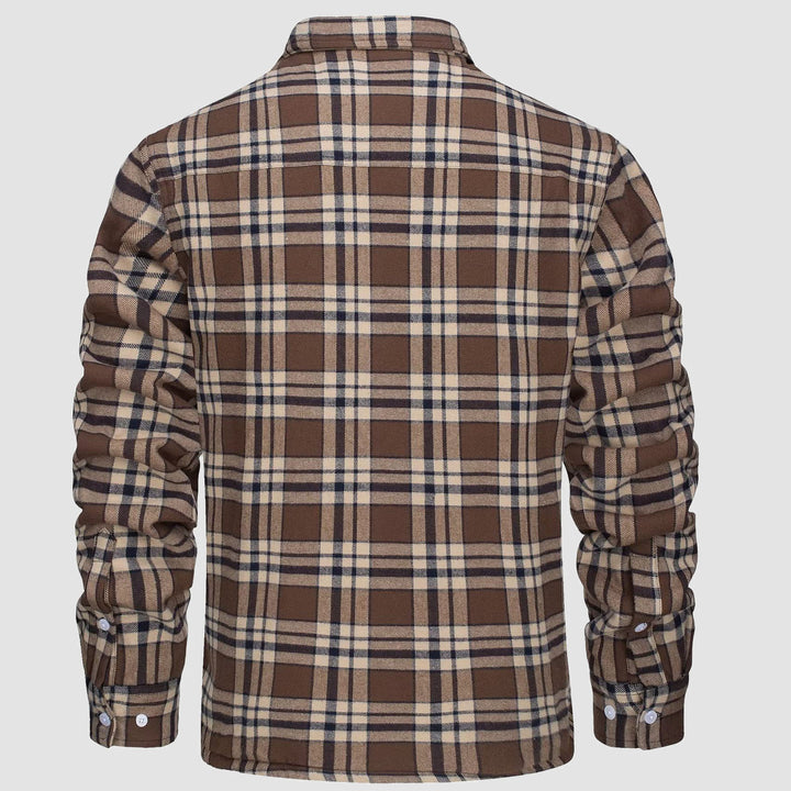 Sobrecamisa de Franela a Cuadros con Forro Sherpa para Hombre