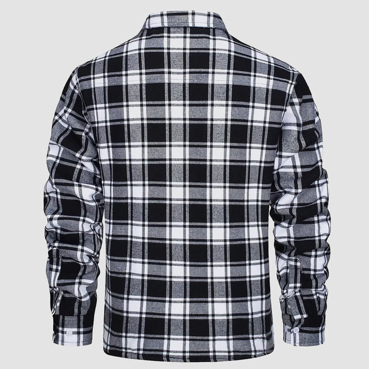 Sobrecamisa de Franela a Cuadros con Forro Sherpa para Hombre