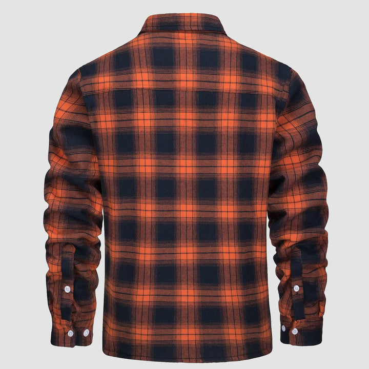 Sobrecamisa de Franela a Cuadros con Forro Sherpa para Hombre