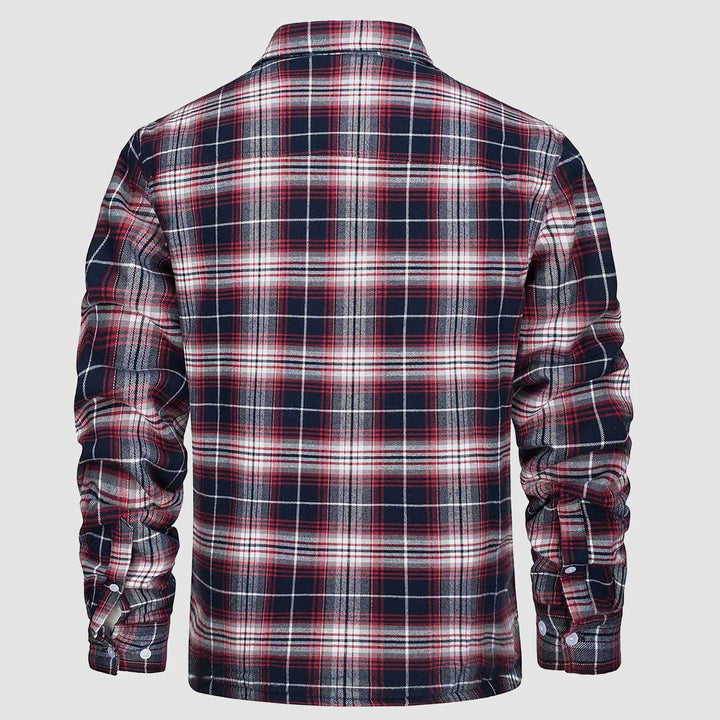 Sobrecamisa de Franela a Cuadros con Forro Sherpa para Hombre