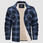 Sobrecamisa de Franela a Cuadros con Forro Sherpa para Hombre