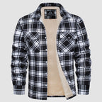 Sobrecamisa de Franela a Cuadros con Forro Sherpa para Hombre