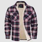 Sobrecamisa de Franela a Cuadros con Forro Sherpa para Hombre
