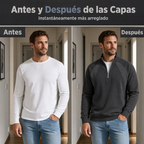Sudadera Cálida con Media Cremallera para Hombre Corte Holgado