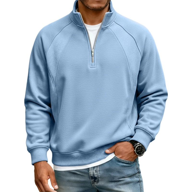Sudadera Cálida con Media Cremallera para Hombre Corte Holgado