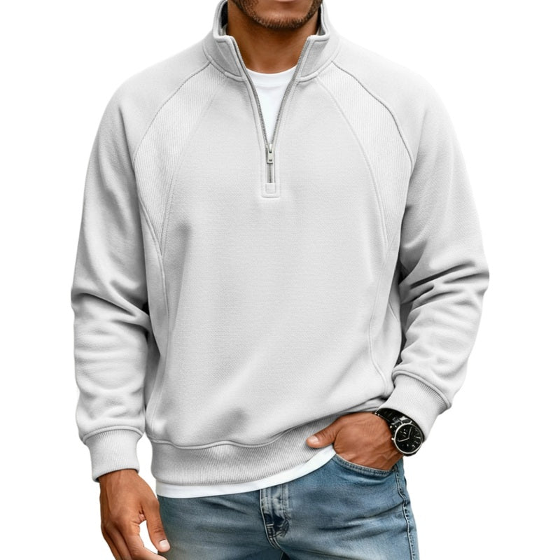 Sudadera Cálida con Media Cremallera para Hombre Corte Holgado
