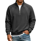 Sudadera Cálida con Media Cremallera para Hombre Corte Holgado