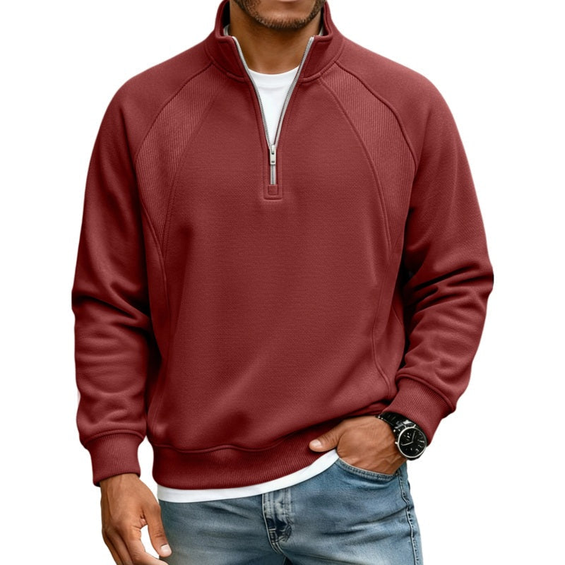Sudadera Cálida con Media Cremallera para Hombre Corte Holgado