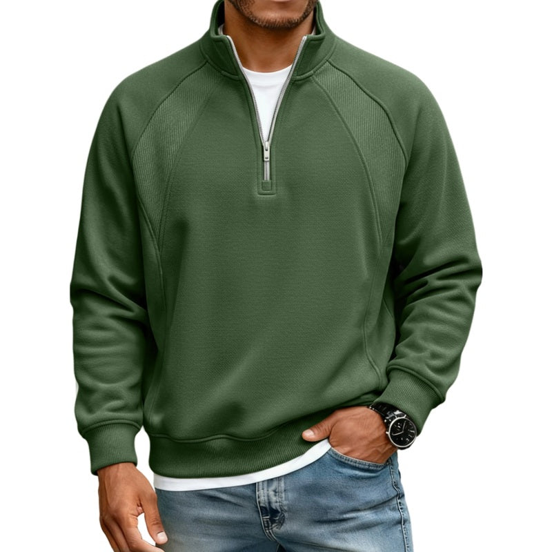 Sudadera Cálida con Media Cremallera para Hombre Corte Holgado