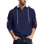 Sudadera Jacquard con Capucha y Botones para Hombre