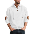 Sudadera Jacquard con Capucha y Botones para Hombre