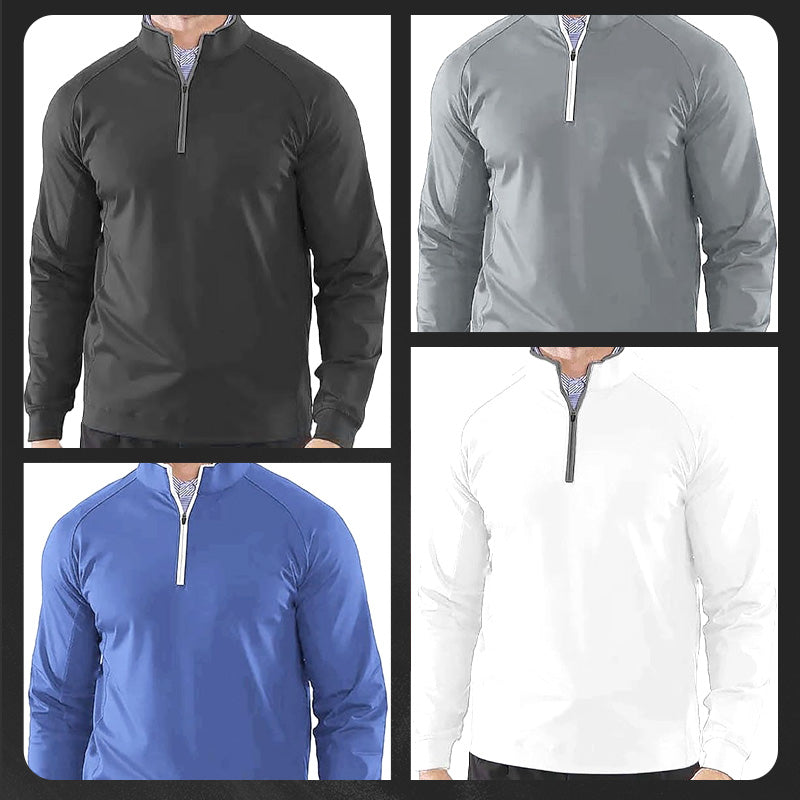 Sudadera de Hombre con Media Cremallera y Cuello Alto