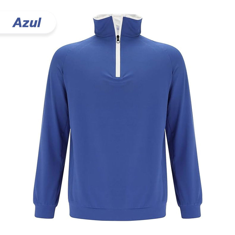 Sudadera de Hombre con Media Cremallera y Cuello Alto