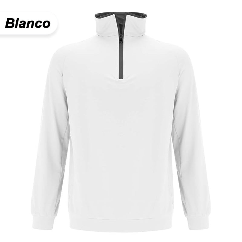 Sudadera de Hombre con Media Cremallera y Cuello Alto