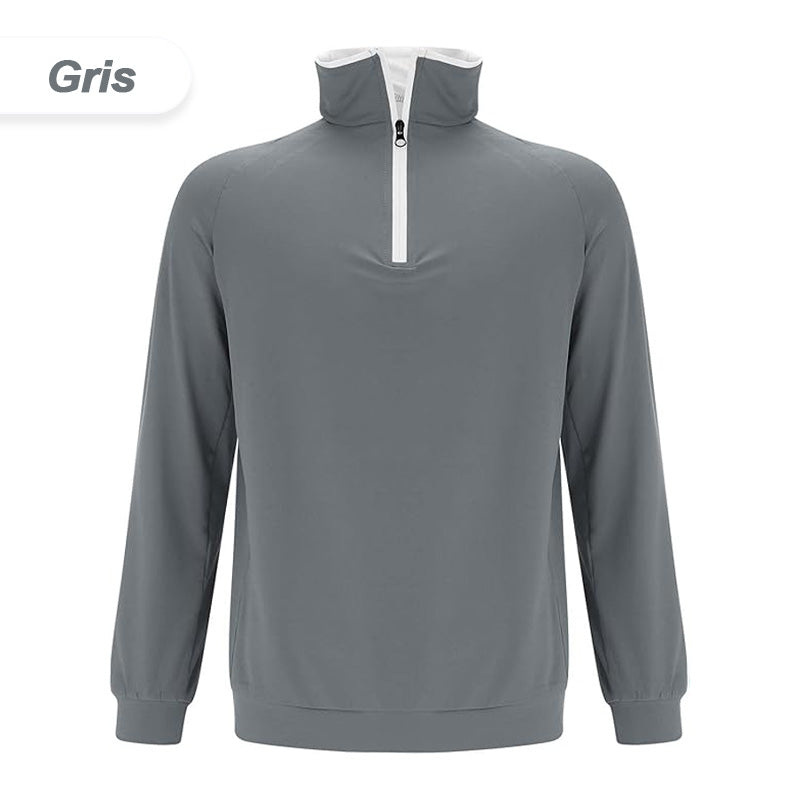 Sudadera de Hombre con Media Cremallera y Cuello Alto