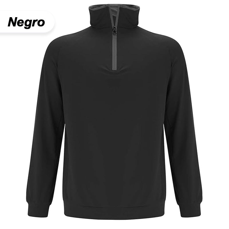Sudadera de Hombre con Media Cremallera y Cuello Alto