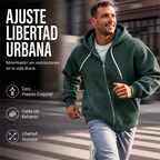 Sudadera Waffle con Capucha y Cierre para Hombre