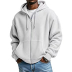 Sudadera Waffle con Capucha y Cierre para Hombre