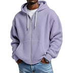 Sudadera Waffle con Capucha y Cierre para Hombre