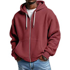 Sudadera Waffle con Capucha y Cierre para Hombre