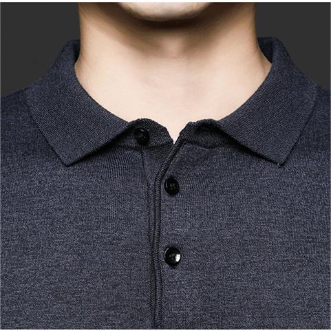 Suéter Camisero con Solapa para Hombre Acolchado