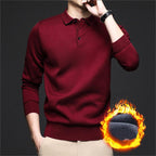 Suéter Camisero con Solapa para Hombre Acolchado