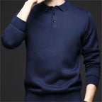 Suéter Camisero con Solapa para Hombre Acolchado